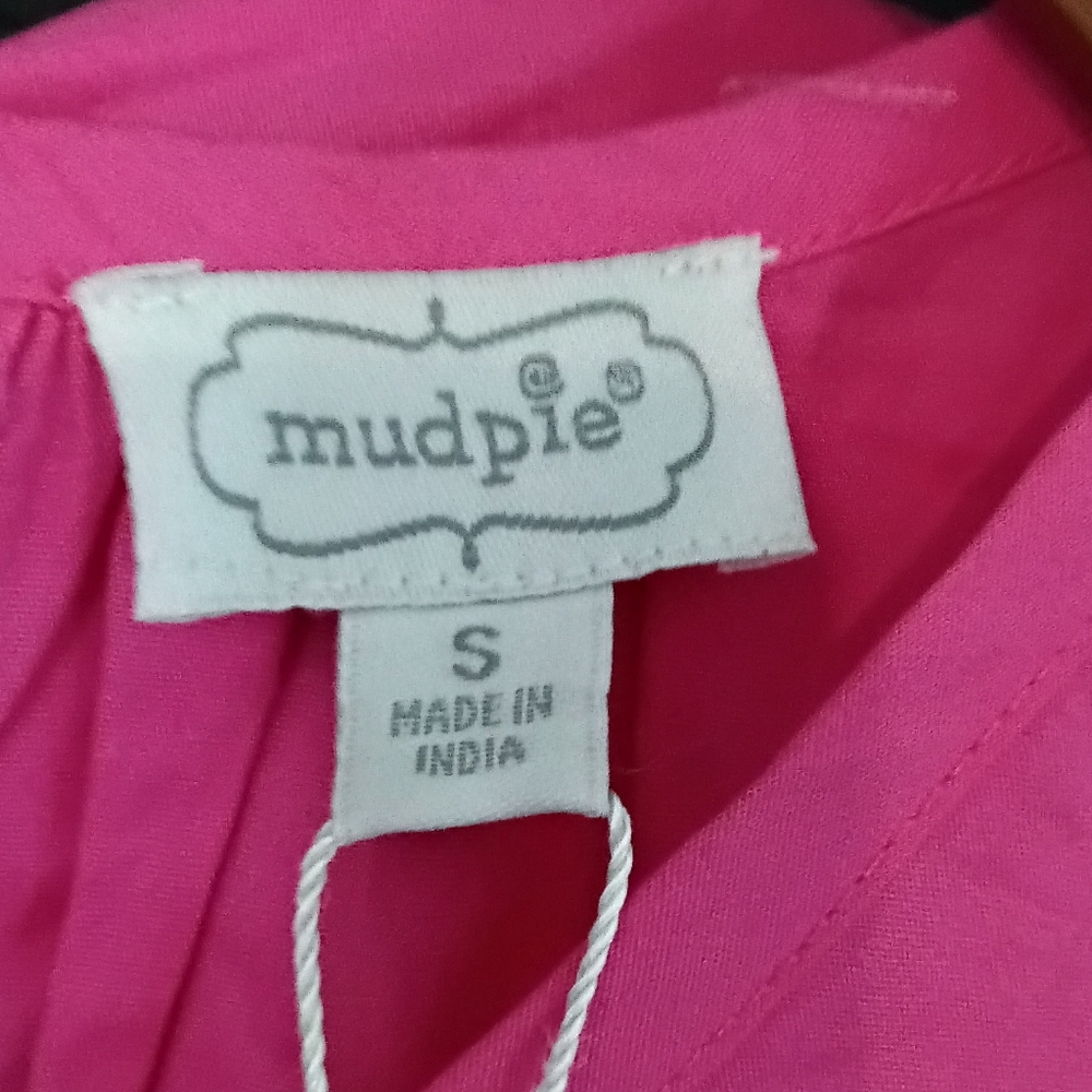 Mud Pie Sz. S NWT Pink Becker Bow Dress - Picture 8 of 16
